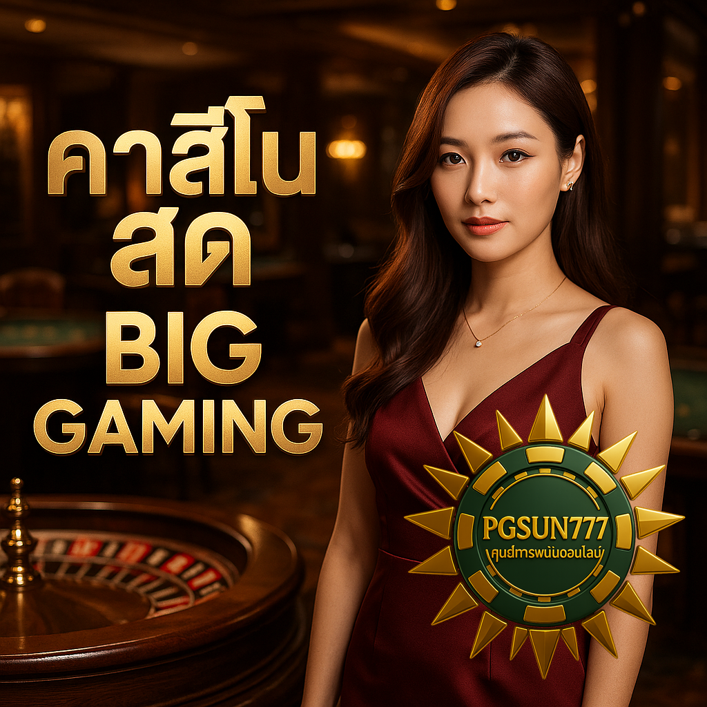 PGSUN777 คาสิโนสด BIG GAMING ถ่ายทอดสดระดับโลก เล่นง่ายจ่ายจริง