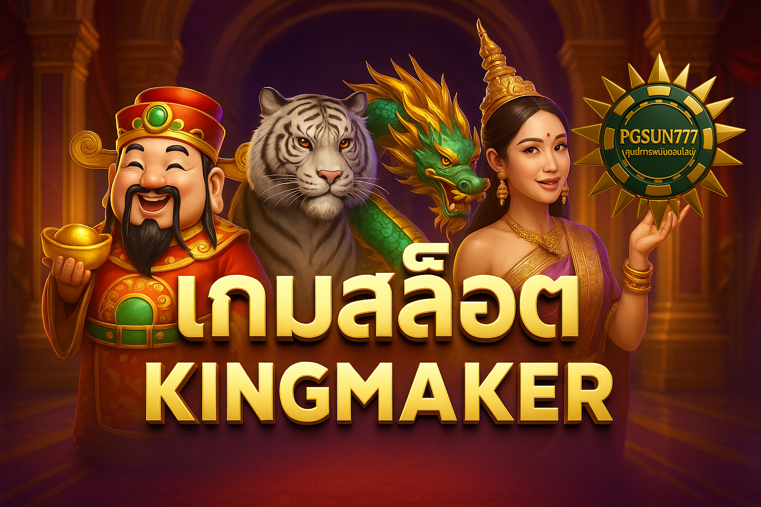 เล่นสล็อต KINGMAKER ให้แตกง่าย ได้เงินจริงกับเว็บ PGSUN777