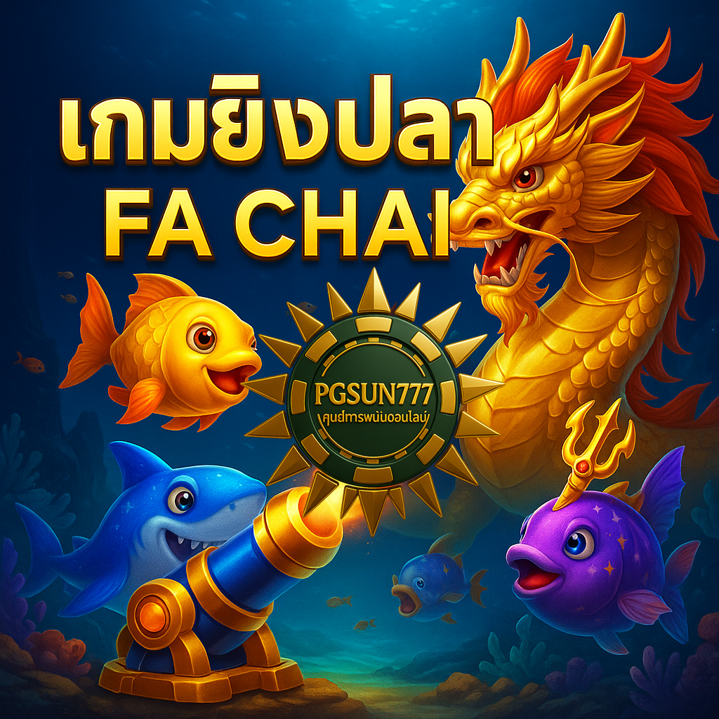 PGSUN777 เกมยิงปลา FA CHAI กราฟิกจัดเต็ม ยิงมันส์ ปลาตายไวสุด!