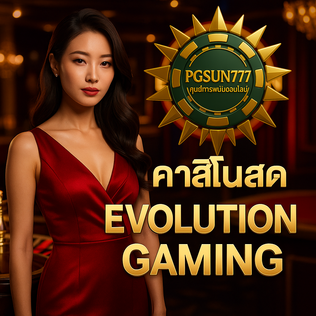 PGSUN777 คาสิโนสด EVOLUTION GAMING ถ่ายทอดสดหรูระดับพรีเมียม