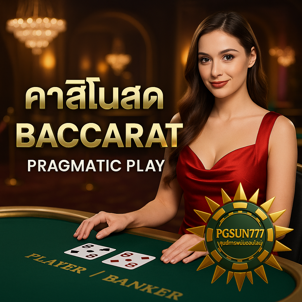 PGSUN777: คาสิโนสด BACCARAT PRAGMATIC PLAY แจกจริงทุกโต๊ะ