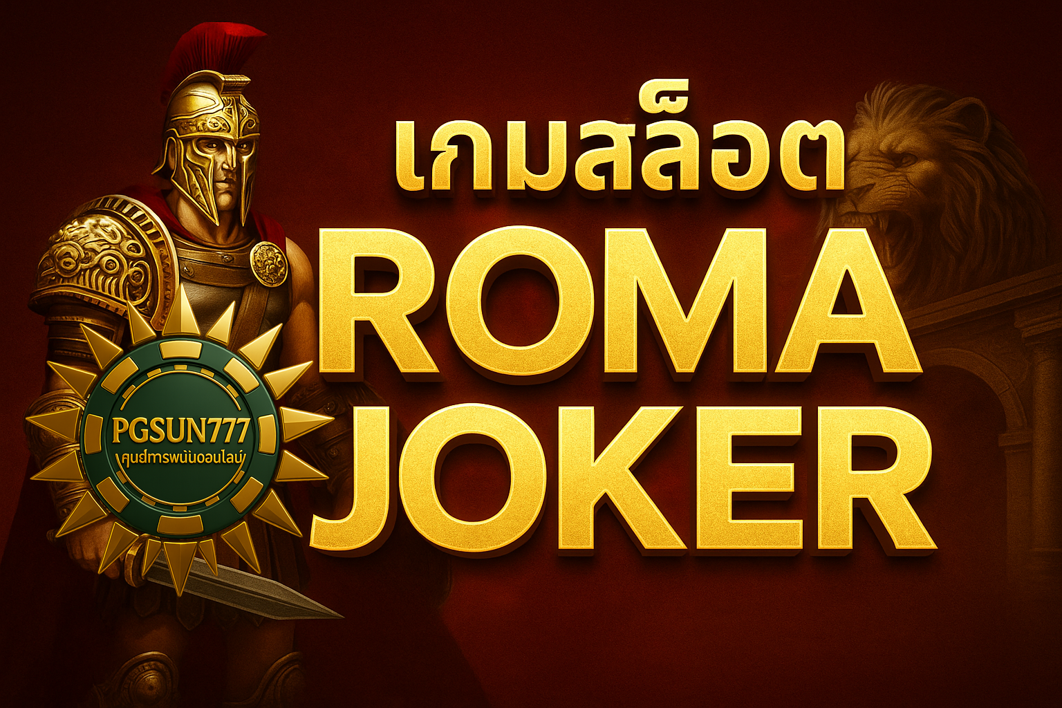 PGSUN777 เกมสล็อต ROMA JOKER ตะลุยนครโรมโบนัสแตกหนักมาก