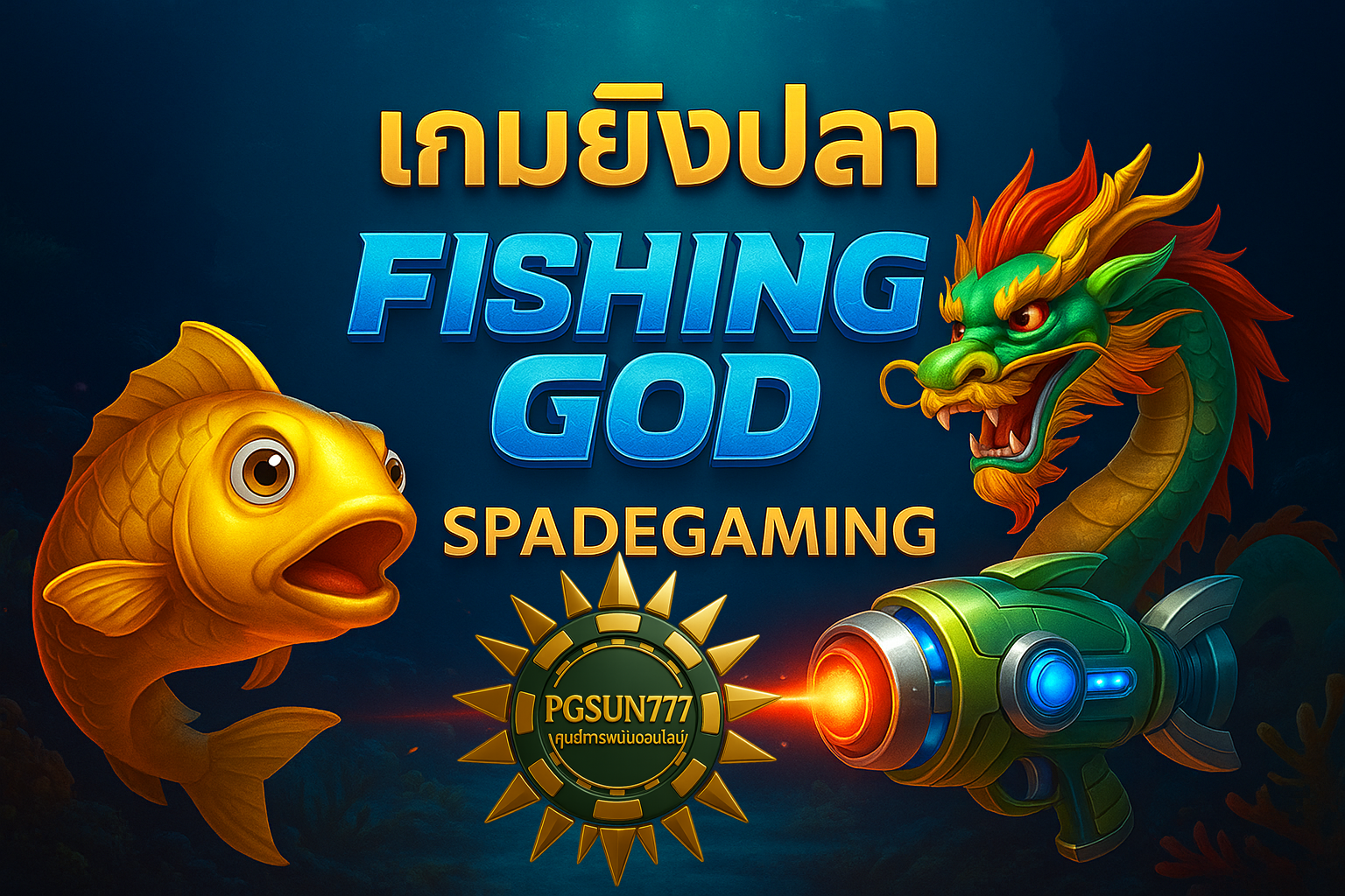 PGSUN777: เกมยิงปลา FISHING GOD SPADEGAMING ยิงมันส์ไม่หยุด