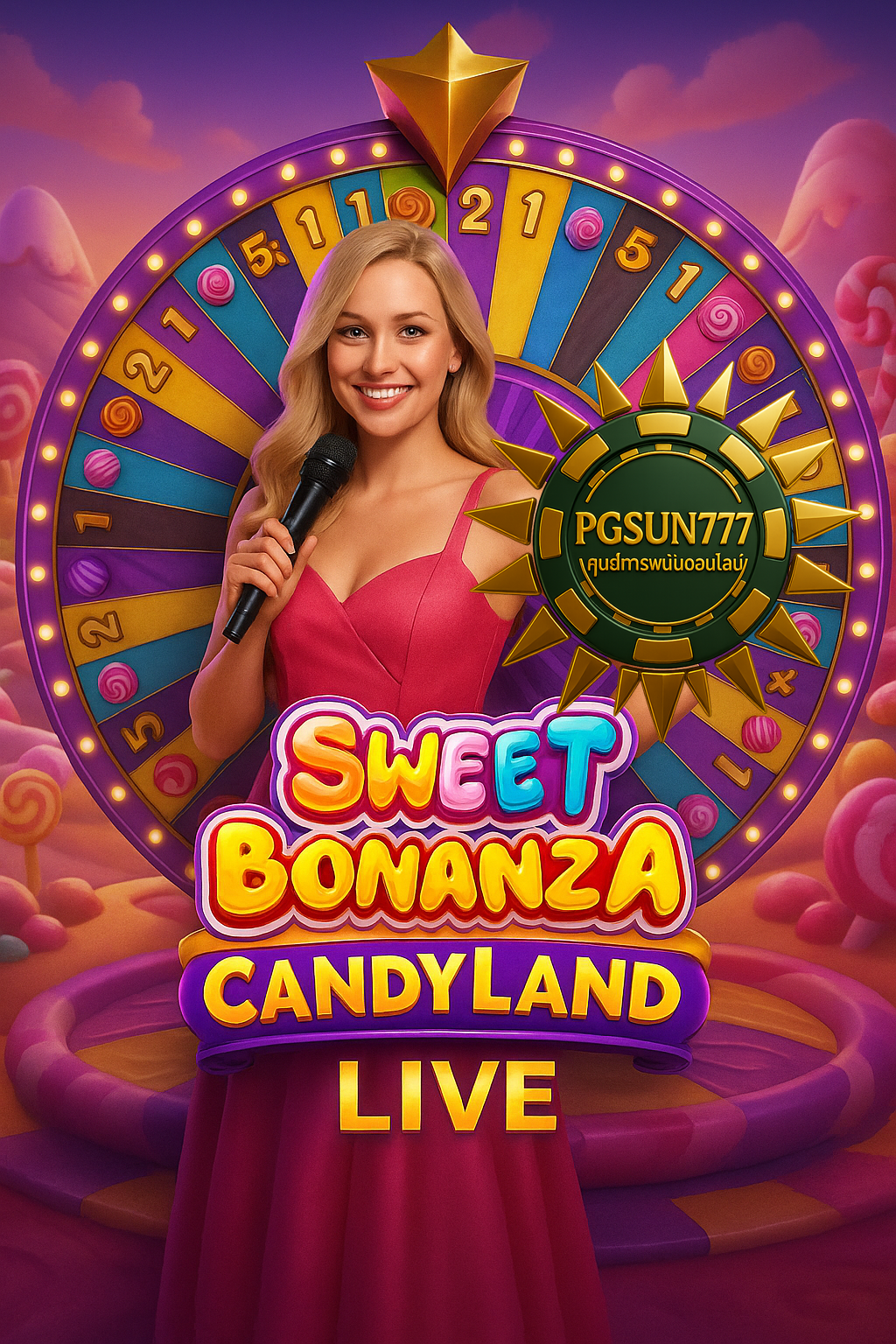 PGSUN777: เกมสด SWEET BONANZA CANDYLAND หมุนสดแตกหวานมันส์